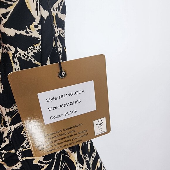 Nip Tuck Swim Size 6 Womens Animal Print One Piece Swimsuit Multifit Cup New - Picture 7 of 12